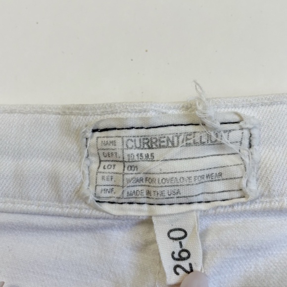 Current/Elliott The  Stiletto in Dirty White with Embroidery Sz 26 - Picture 7 of 16